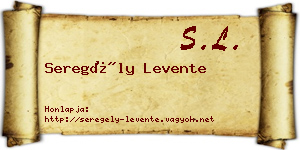 Seregély Levente névjegykártya